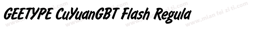 GEETYPE CuYuanGBT Flash Regular字体转换